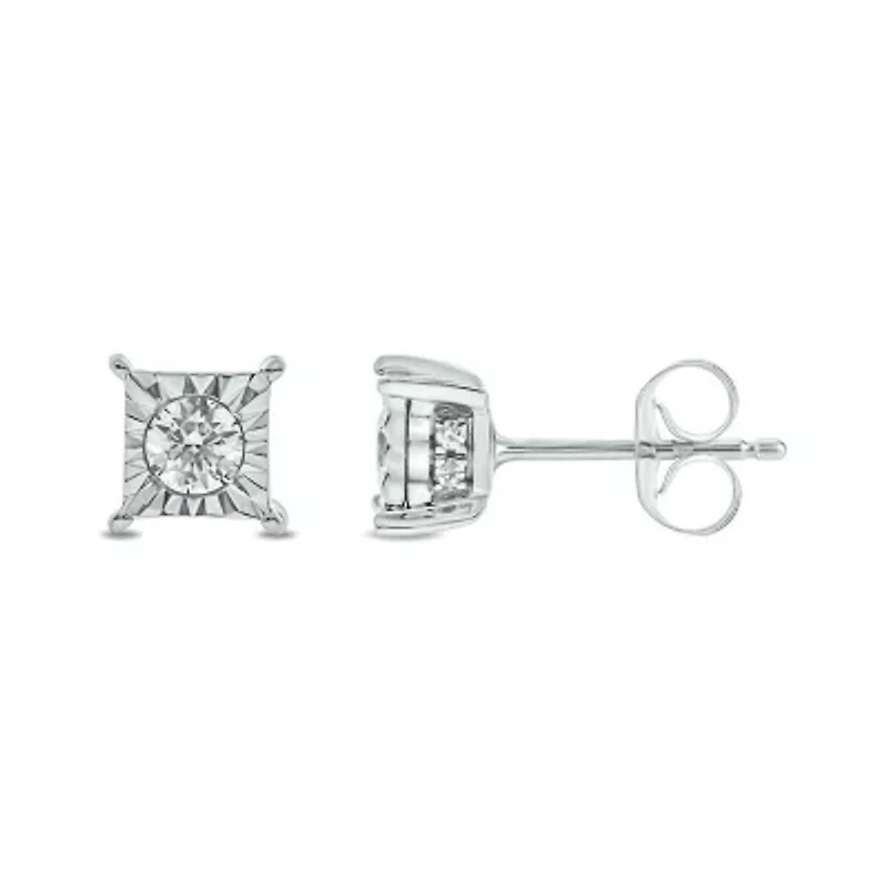 1/6 ct. t.w. Diamond Solitaire Earring In Sterling Silver