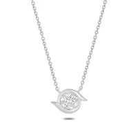Lab Created 1/3 ct. t.w. Lab Grown Diamond Solitaire Necklace in Sterling Silver
