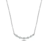 Lab Created 1/2 ct. t.w. Lab Grown Diamond Smiley Necklace in Sterling Silver