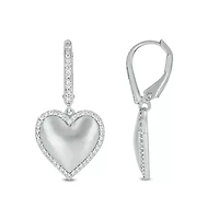 1/5 carat, Diamond Cross Pendant in sterling silver
