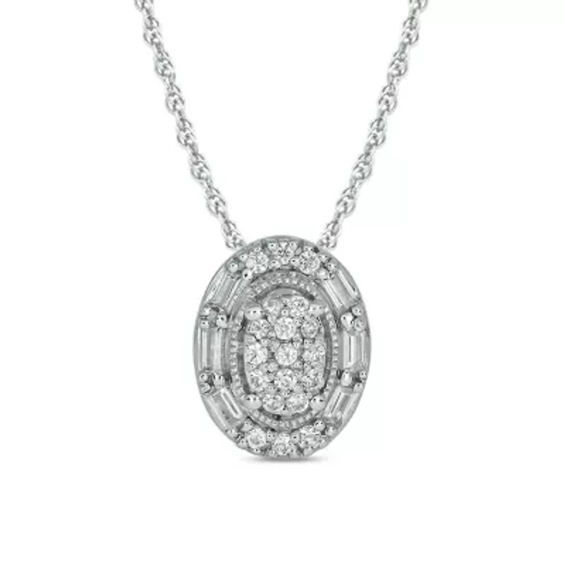 1/10 ct. t.w. Diamond Fashion Pendant in Sterling Silver