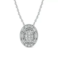 1/10 ct. t.w. Diamond Fashion Pendant in Sterling Silver
