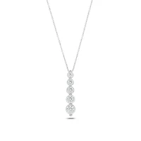 Lab Created 1/4 Carat Lab-Grown Diamond Graduations Pendant in Sterling Silver