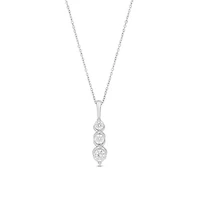 Lab Created 1/2 Carat Lab-Grown 3 Diamond Graduations Pendant in Sterling Silver