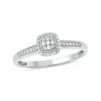 Diamond Accent Promise Ring In Sterling Silver