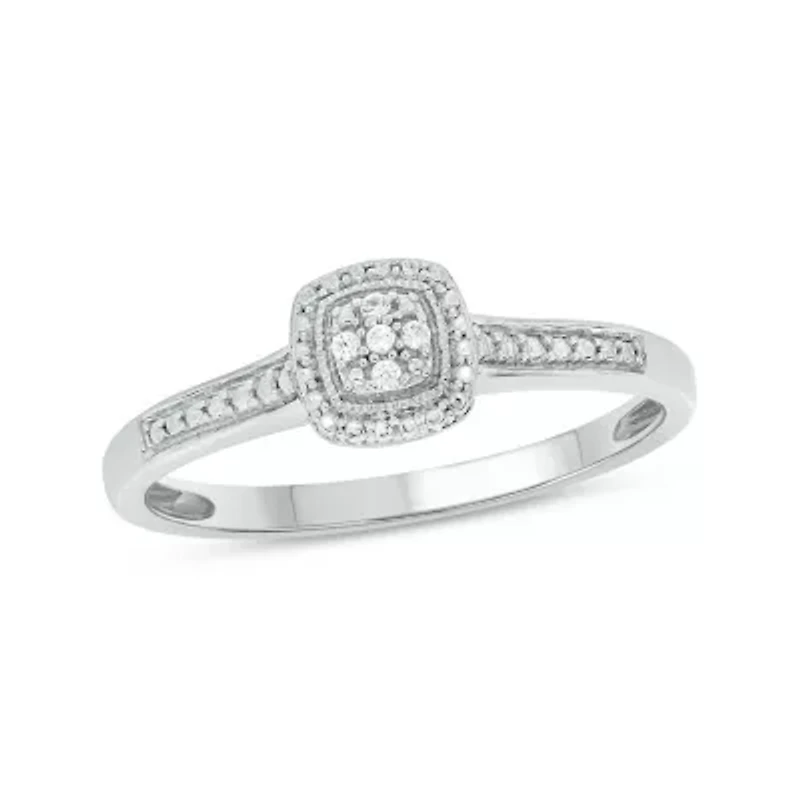 Diamond Accent Promise Ring In Sterling Silver