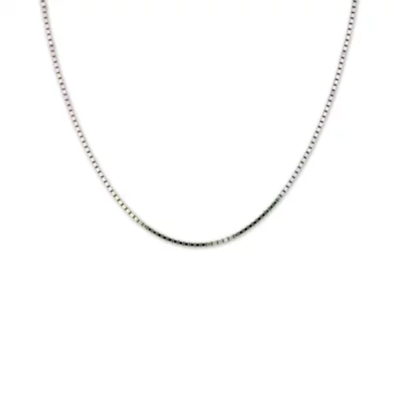 Sterling Silver Box Chain 24-Inch Necklace, Made in Italy