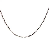 Sterling Silver Diamond Cut 2mm Bead Chain 24-Inch Necklace, Made in Italy