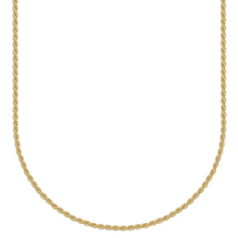 10k Yellow Gold Elegant Curb Chain Necklace, Available 16", 18" or 20"