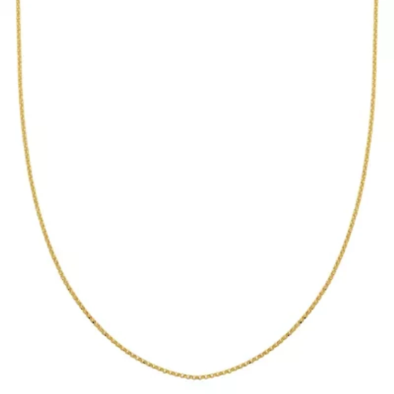 10k Yellow Gold Elegant Diamond Cut Rolo Belcher Chain Necklace, Available 16", 18" or 20"