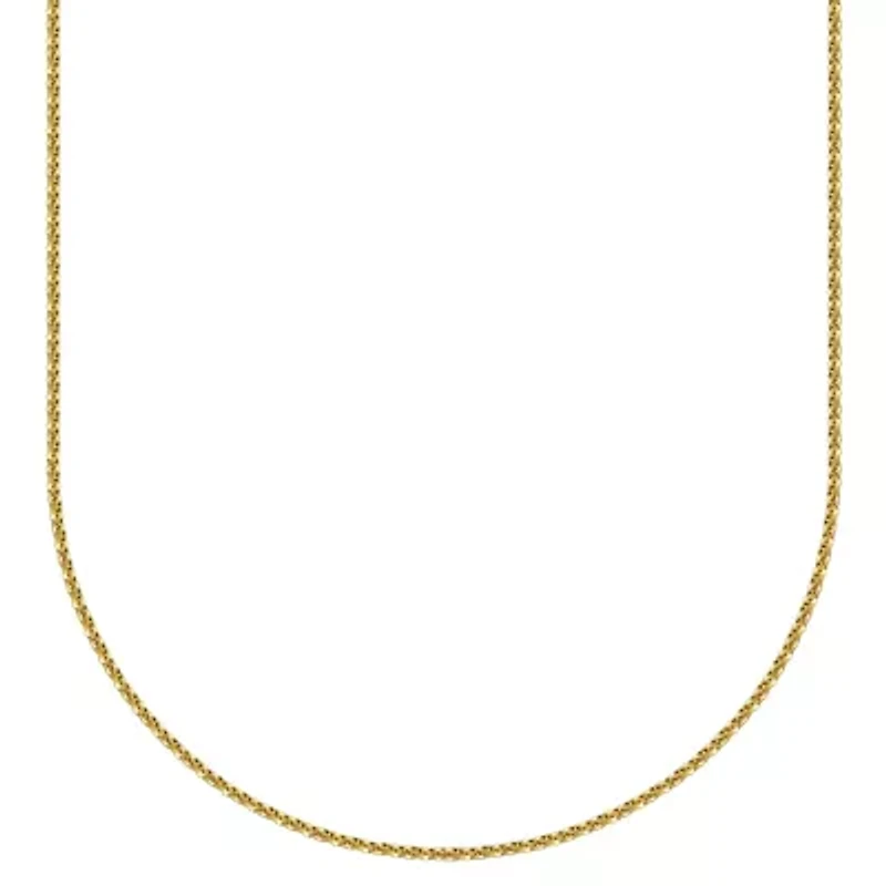 10k Yellow Gold Elegant Glitter Chain Necklace, Available 16" or 20"