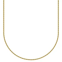 10k Yellow Gold Elegant Glitter Chain Necklace, Available 16" or 20"