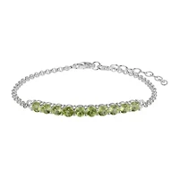 Genuine Peridot Bracelet in Sterling Silver