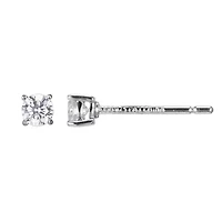 Lab Created 1/4 CT TW Lab Grown Diamond Stud Earrings in Platinum Over Sterling Silver