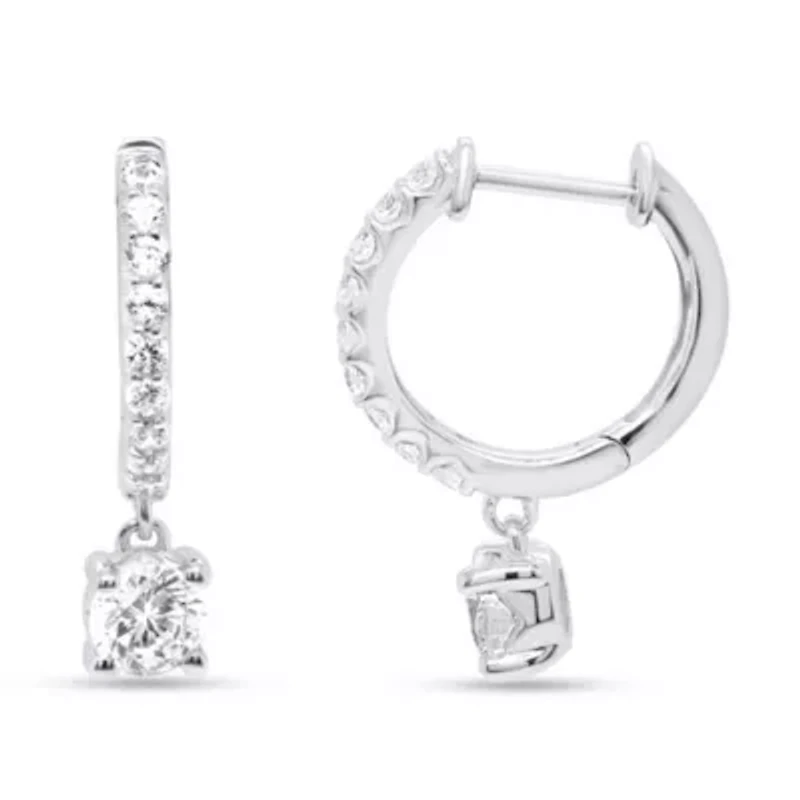 Lab Created 1/2CTTW Lab Grown Diamond Drop Earrings