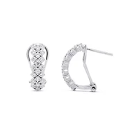 Lab Created 1 CTTW LAB GROWN DIAMOND EARRINGS IN STERLING SILVER