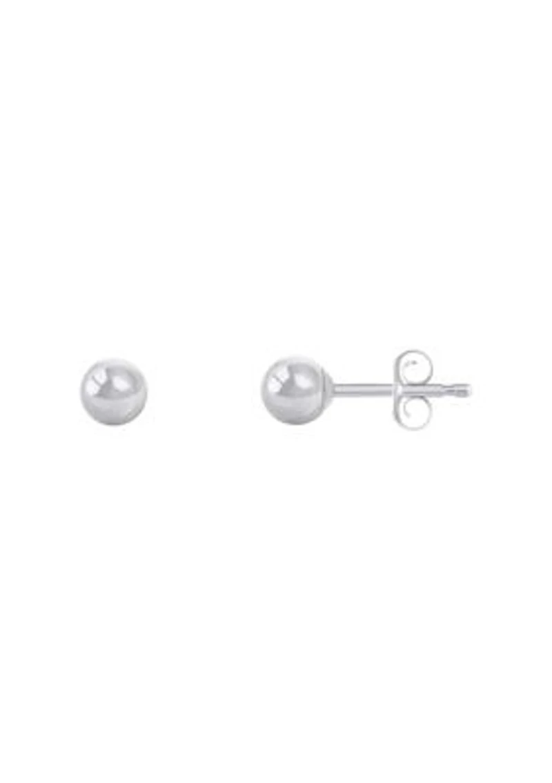 Sterling Silver 4mm Ball Stud Earrings