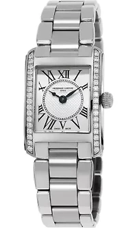 Swiss Women's Classic Carree Silver-tone Stainless Steel Bracelet Watch