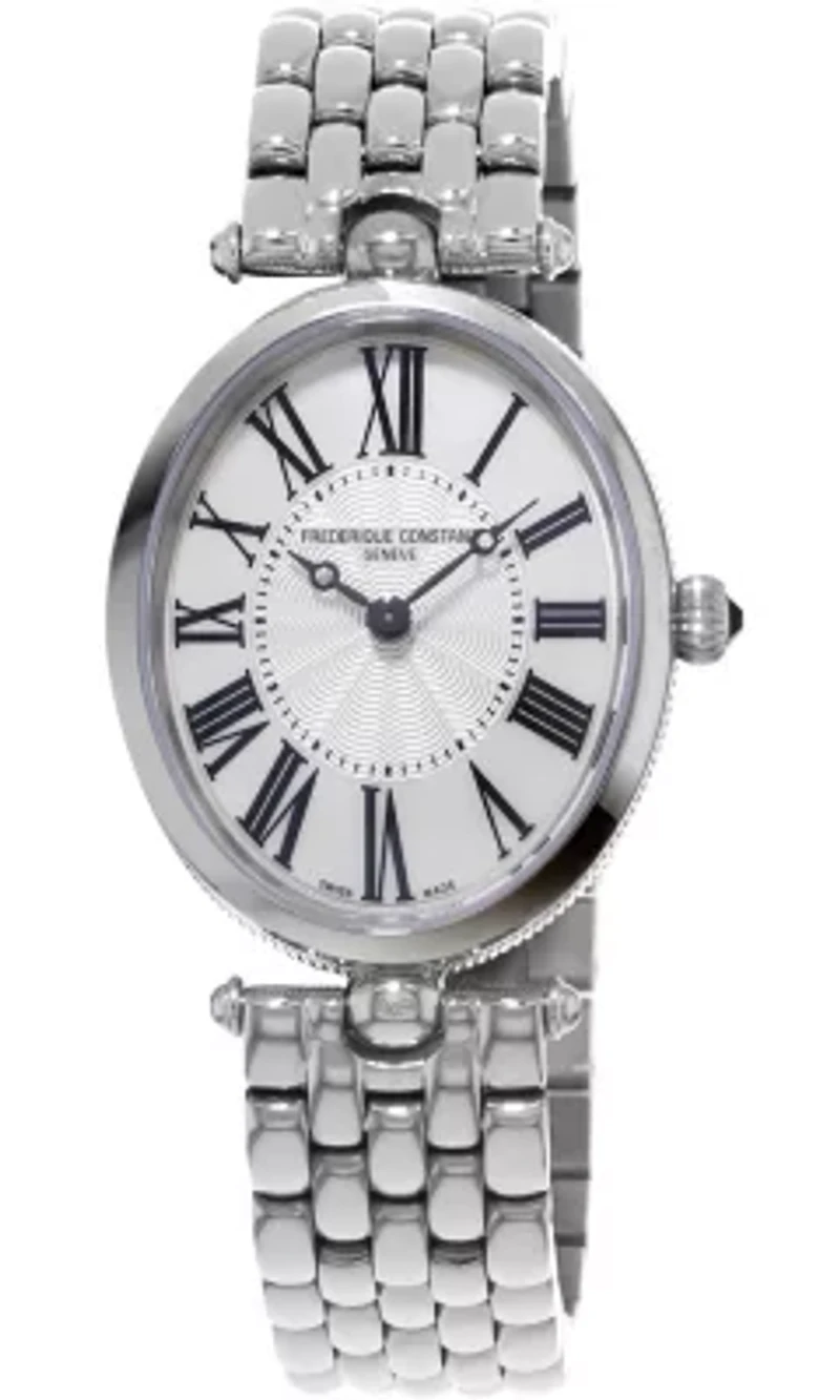 Swiss Women's Art Deco Silver-tone Stainless Steel Bracelet Watch