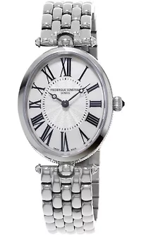 Swiss Women's Art Deco Silver-tone Stainless Steel Bracelet Watch