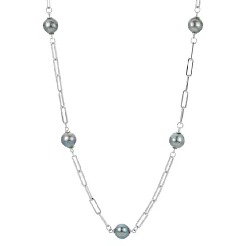 Sterling Silver Tahitian Pearl Necklace
