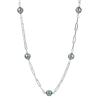Sterling Silver Tahitian Pearl Necklace