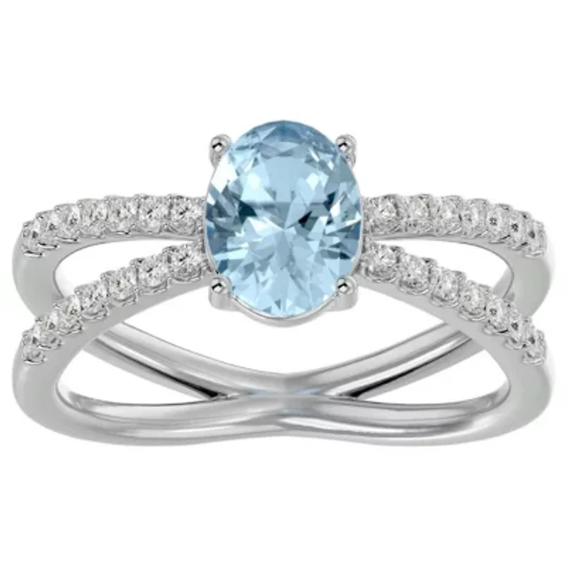Lab Created 1 1/2 ct. t.w. Oval Shape Emerald and Halo Diamond Ring Sterling Silver