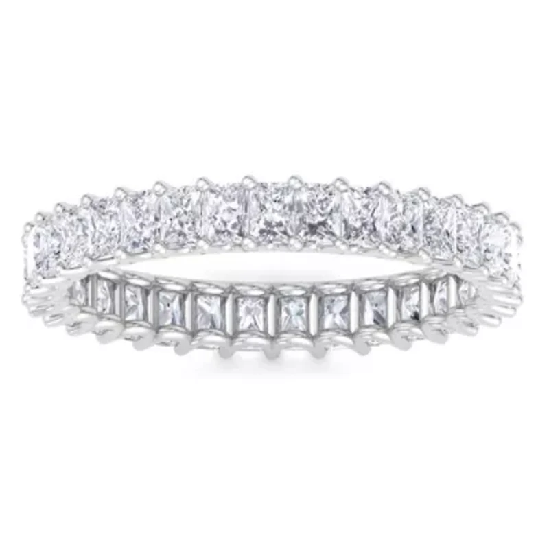 Lab Created ct. t.w. Princess Cut Grown Diamond Eternity Ring 14 Karat Gold