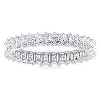 Lab Created ct. t.w. Princess Cut Grown Diamond Eternity Ring 14 Karat Gold