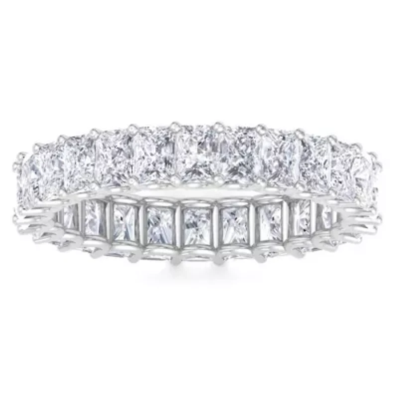 Lab Created ct. t.w. Princess Cut Grown Diamond Eternity Ring 14 Karat Gold