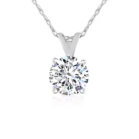 Lab Created 1 ct. t.w. Grown Diamond Solitaire Necklace 14K Gold with 18 Inch Chain