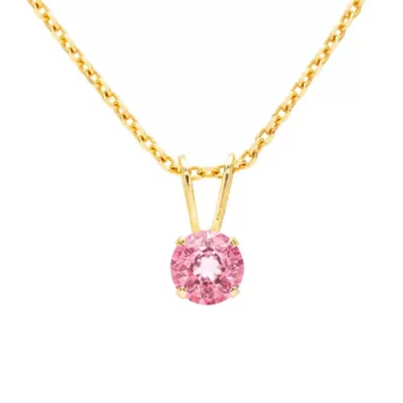 1/2 ct. t.w. Gemstone Solitaire Necklace 14K Gold With 18 Inch Chain