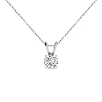 Lab Created ct. t.w. Grown Diamond Solitaire Necklace 14k Gold With 18 inch Chain