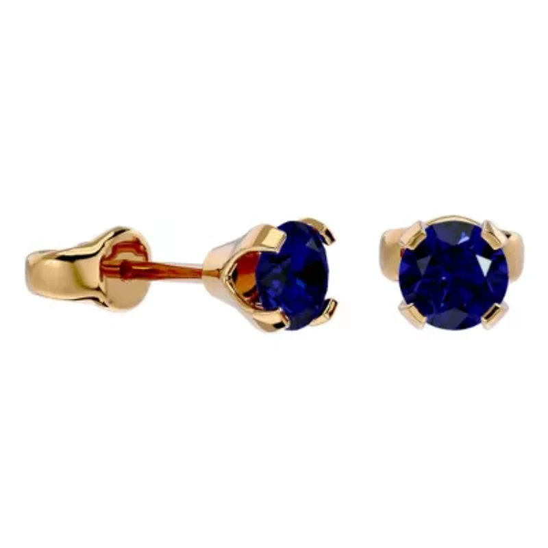 1/2 ct. t.w. Gemstone Stud Earrings Yellow Gold