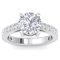 Lab Created Carat Grown Diamond Engagement Ring Sterling Silver