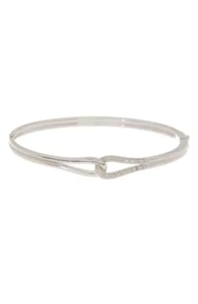 Meshmerise Sterling Silver with 18KT Vermeil Diamond Bangle