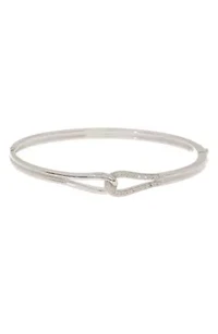 Meshmerise Sterling Silver with 18KT Vermeil Diamond Bangle
