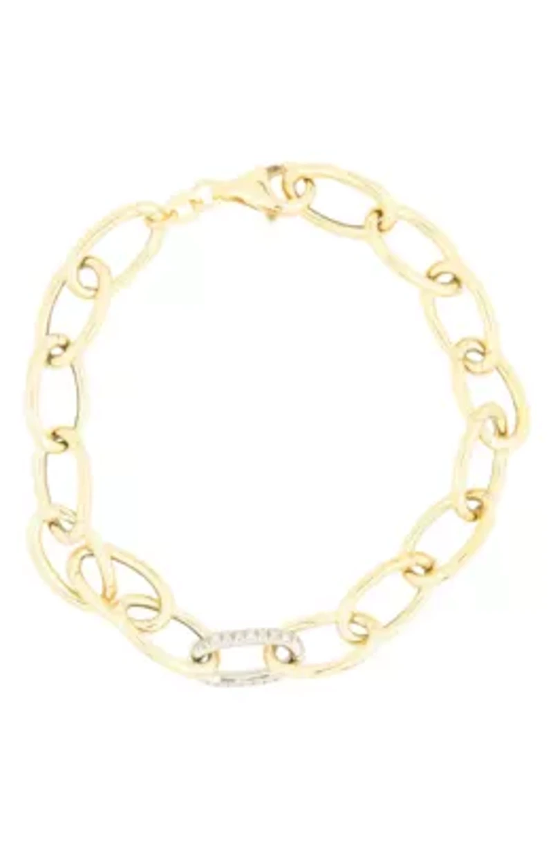 Meshmerise Sterling Silver with 18KT Vermeil Diamond Bracelet