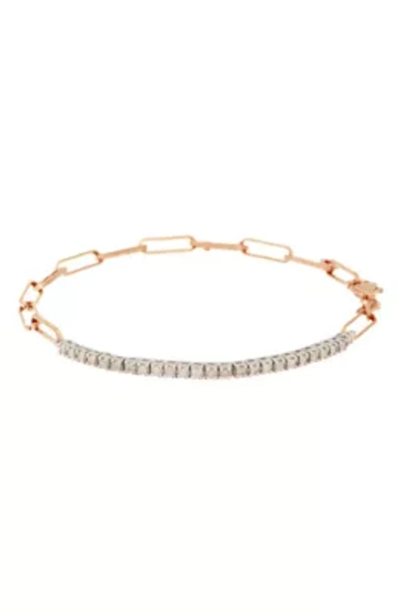 Meshmerise Sterling Silver with 18KT Vermeil Diamond Bracelet