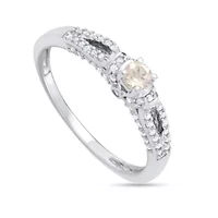 CTTW Diamond And Morganite Engagement Ring 14KW