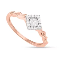 1/10 CTTW Antique Look Diamond Band Sterling Silver