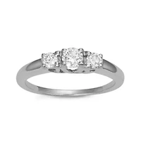 Lab Created 0.50CTTW 3 STONE DIAMOND RING 10KW