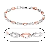0.50CTTW Diamond Bracelet Rhodium Plated in Sterling Silver