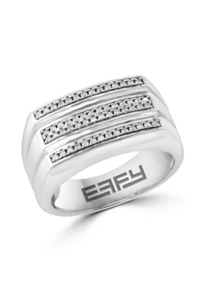 Diamond Pave Ring in Sterling Silver