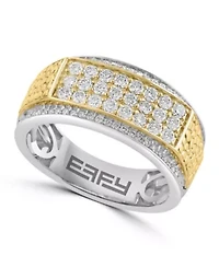Diamond Ring In 10K White & Yellow Gold
