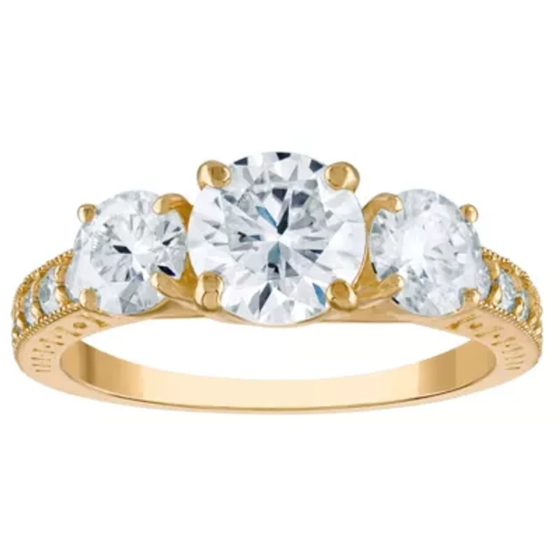Lab Created 10K Gold Moissanite Ring