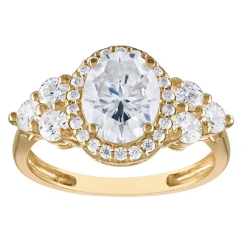 Lab Created 10K Gold Moissanite Ring