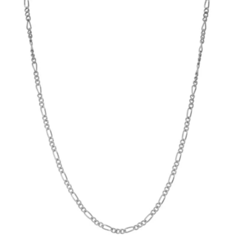 14K Gold Over Silver Figaro Chain Necklace