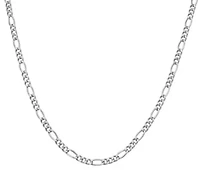 Sterling Silver Men's Figaro Chain Necklace