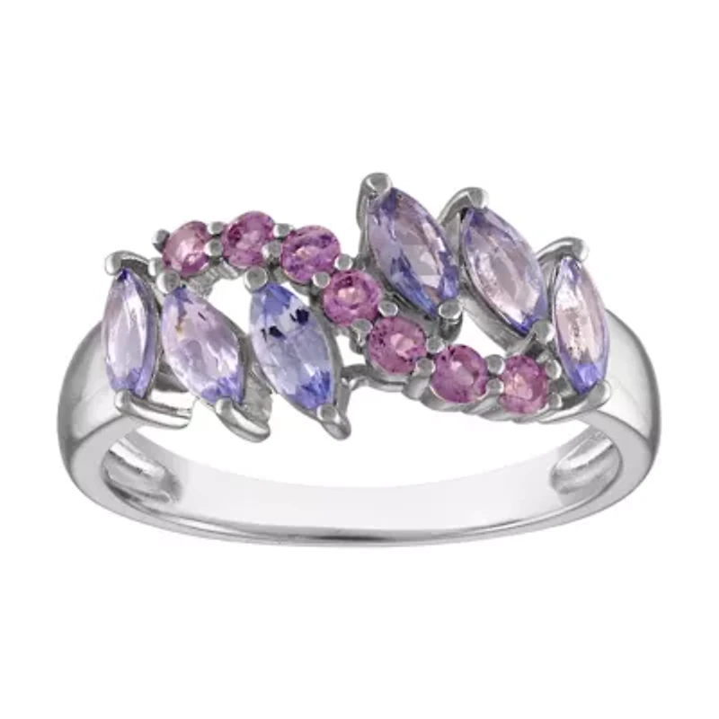 Sterling Silver Amethyst And Tanzanite Ring